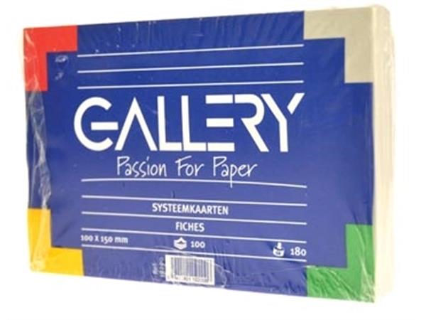 Gallery witte systeemkaarten, ft 10 x 15 cm, effen