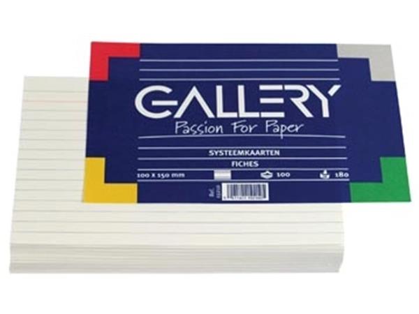 Gallery witte systeemkaarten, ft 10 x 15 cm, gelij