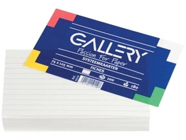 Gallery witte systeemkaarten, ft 7,5 x 12,5 cm, ge