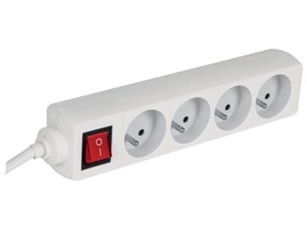Perel contactdoos met 4 stopcontacten en schakelaa