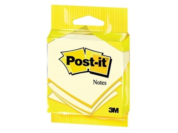 Post-it Notes, 100 vel, ft 76 x 76 mm, geel, op bl