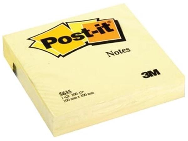 Post-it Notes ft 101 x 101 mm, geel, blok van 200