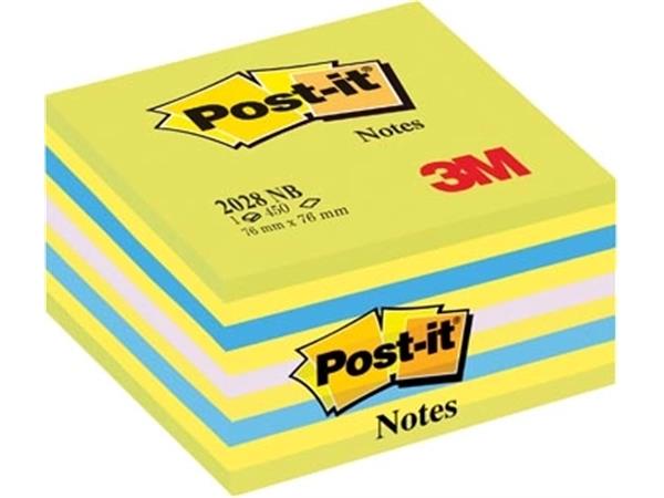 Post-it Notes kubus, 450 vel, ft 76 x 76 mm, blauw