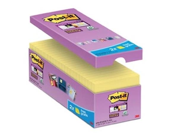 Post-it Super Sticky notes, 90 vel, ft 76 x 76 mm,