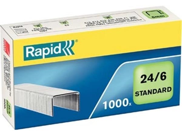 Rapid Nietjes 24/6, gegalvaniseerd, doos van 1.000
