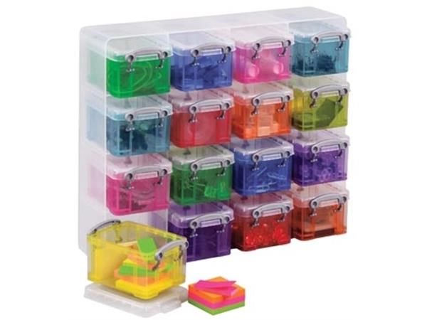 Really Useful Box transparante muurkubus met 16 ge