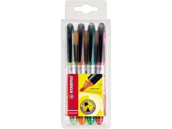 STABILO NAVIGATOR markeerstift, etui van 4 stuks i