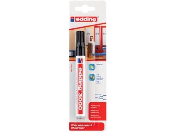 Edding permanent marker 3000, zwart, blister van 1