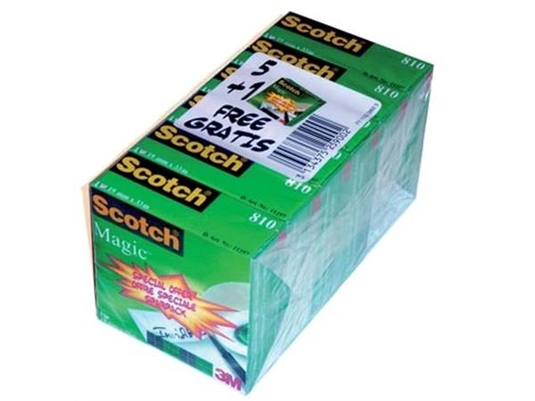 Scotch plakband Magic Tape ft 19 mm x 33 m, pak v