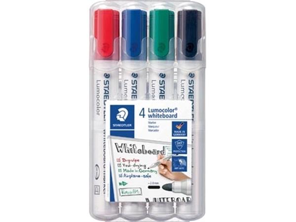 Staedtler Lumocolor whiteboardmarker etui van 4 st