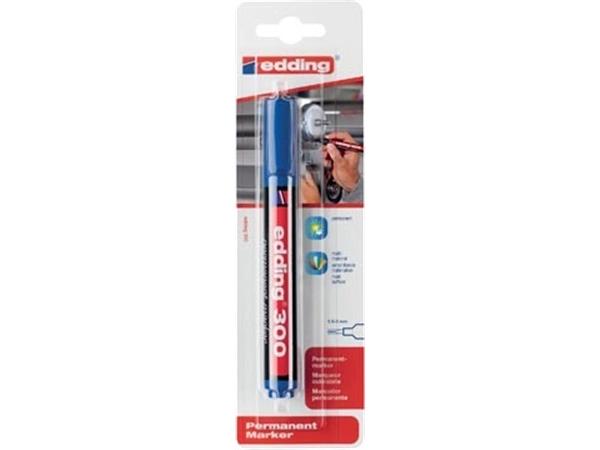 edding permanent marker 300 blauw